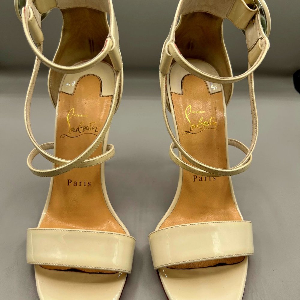 Christian Louboutin Light Beige Sandal Pumps 37 - Picture 2 of 7